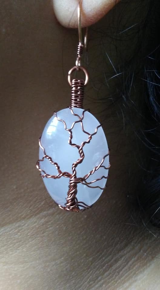 wire wrapped earing